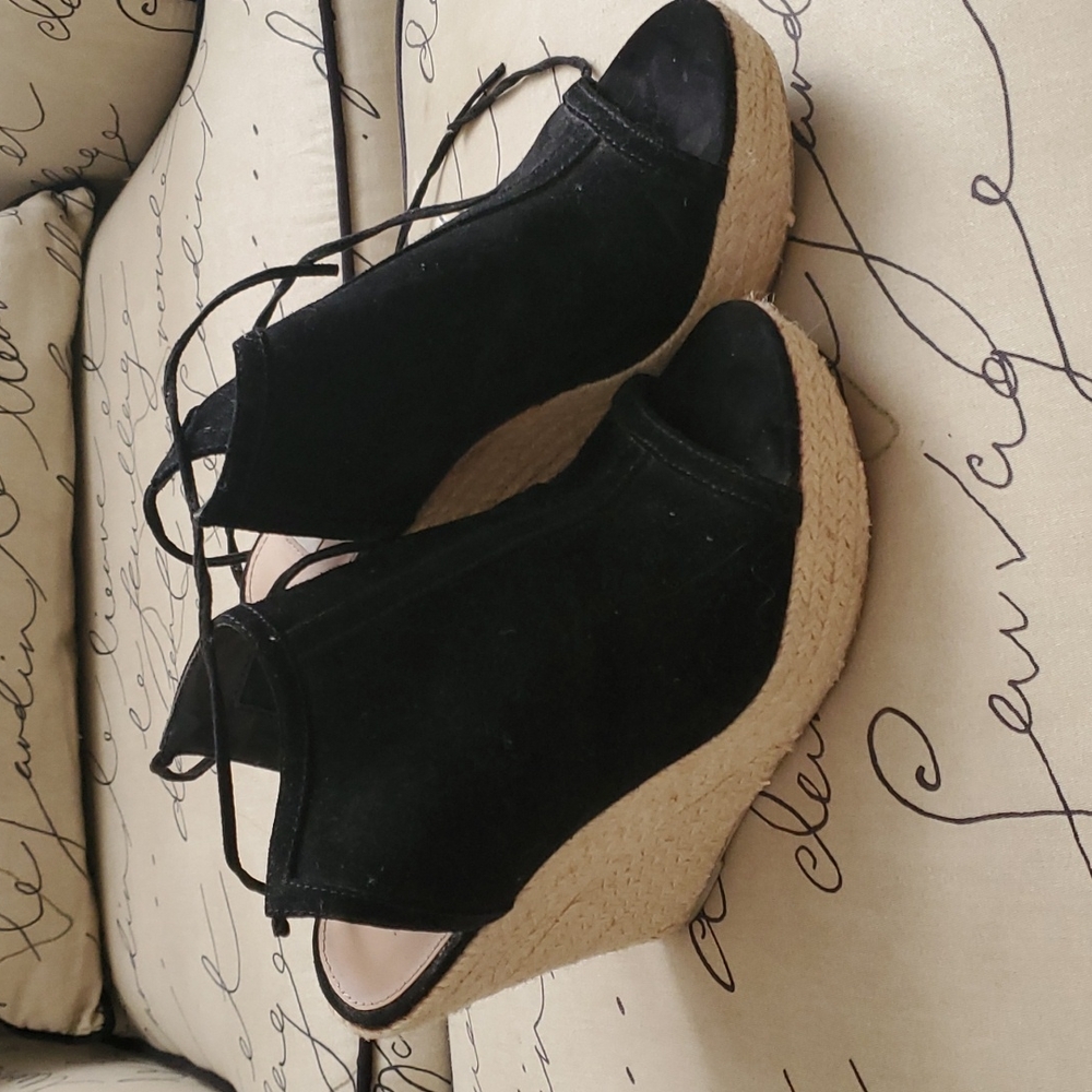 Steve Madden ankle strap espadrille heel